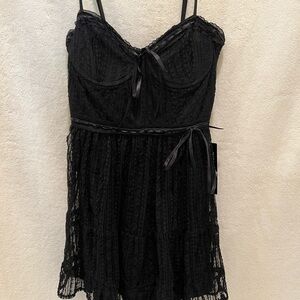 Black Lace Mini Dress